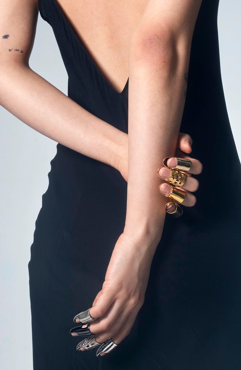 Sterling King Helmet Ring, Alternate, color, Gold