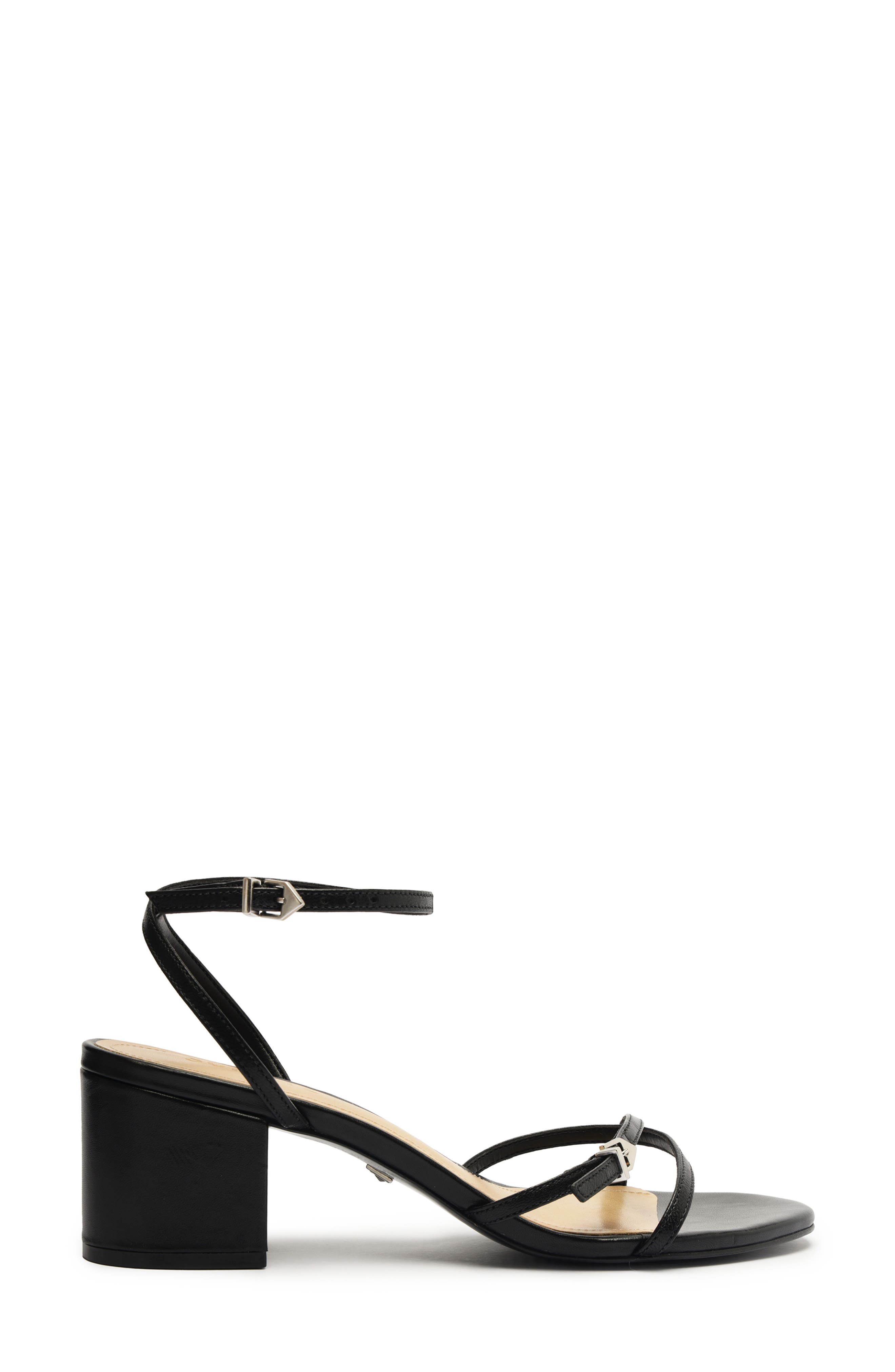 Schutz Liliana Ankle Strap Sandal, Alternate, color, Black