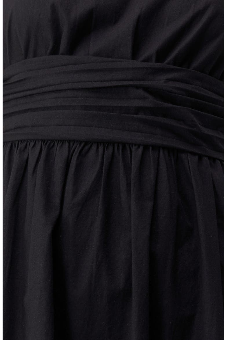 Open Back Cotton Midi Dress, Alternate, color, BLACK