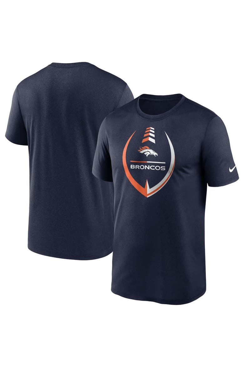 Men's Nike Navy Denver Broncos Icon Legend Performance T-Shirt, Alternate, color, Navy