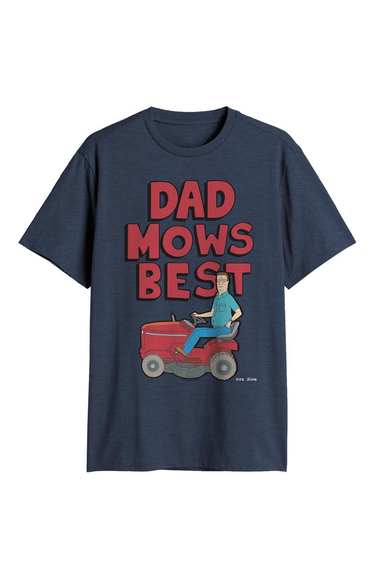 Men's King of the Hill This Dad Mows Best  Graphic T-Shirt, Main, color, Navy Blue Heather