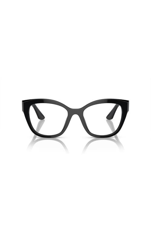 Miu Miu 52mm Square Optical Glasses In Black