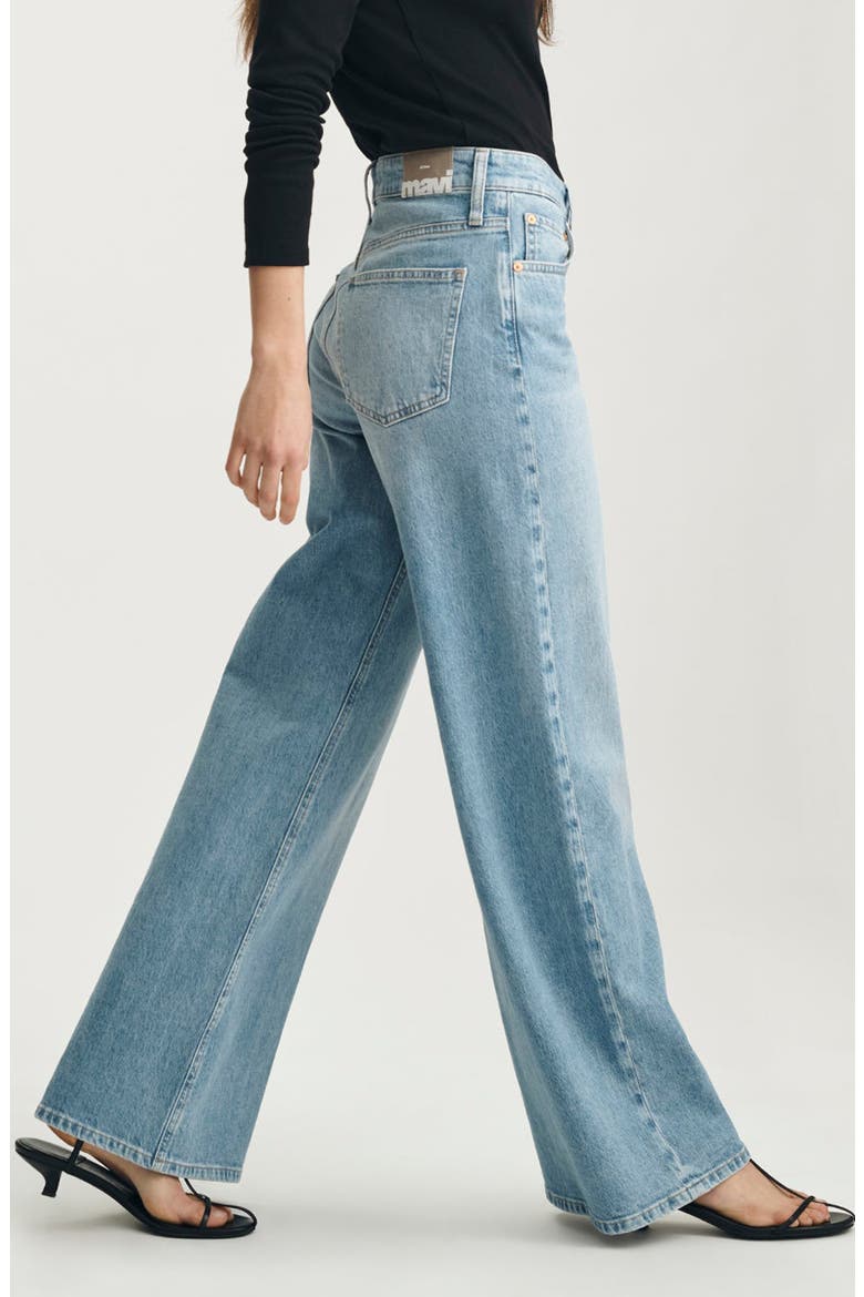 Florida High Waist Wide Leg Jeans, Alternate, color, BLEACHED CLASSIC BLUE