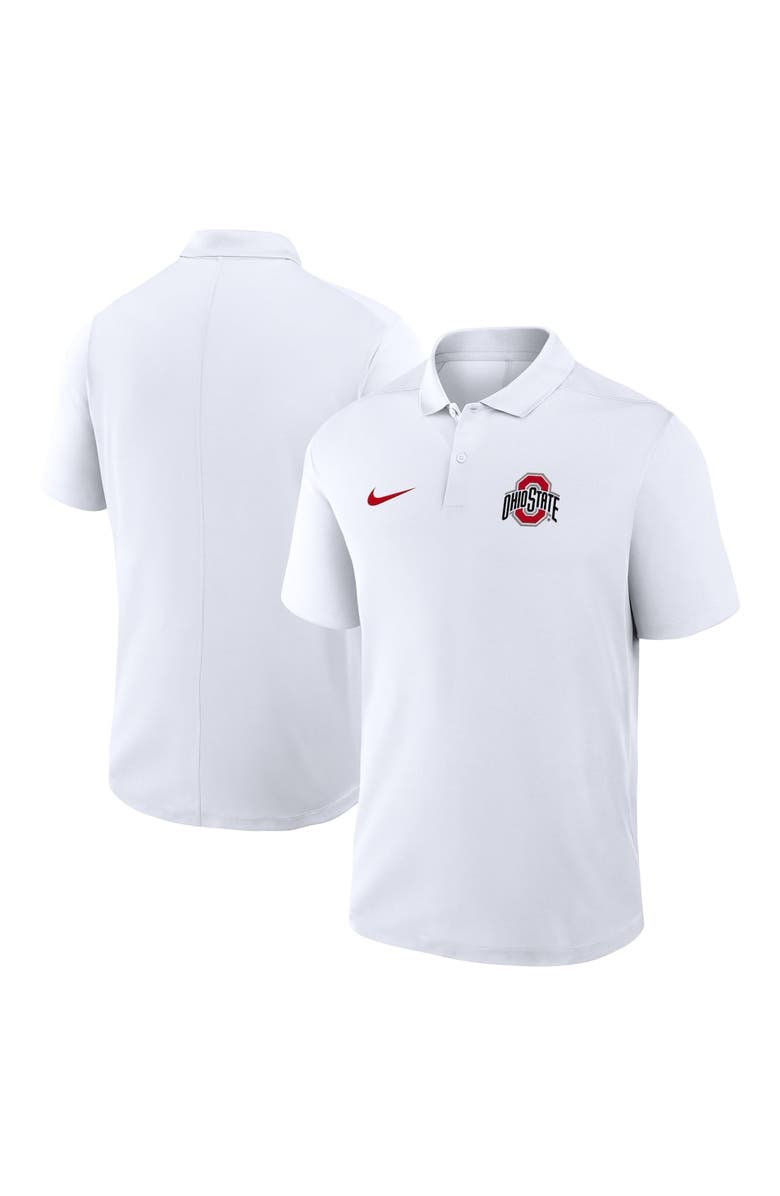 Nike Men's Nike White Ohio State Buckeyes Primetime Victory Primary Logo Performance Polo, Main, color, White
