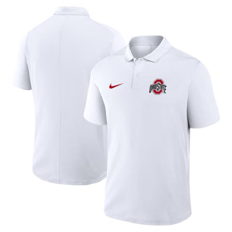 Men's Nike White Ohio State Buckeyes Primetime Victory Primary Logo Performance Polo