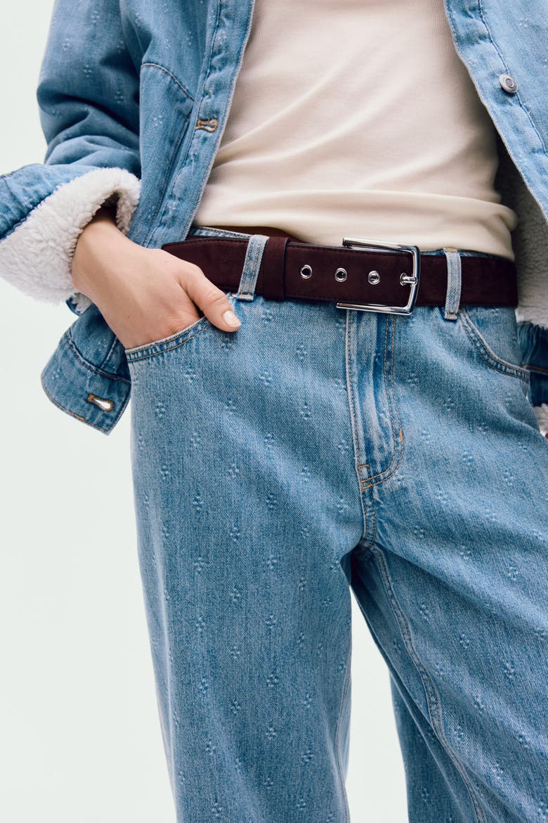 Wide High Waist Jeans, Alternate, color, Denim blue