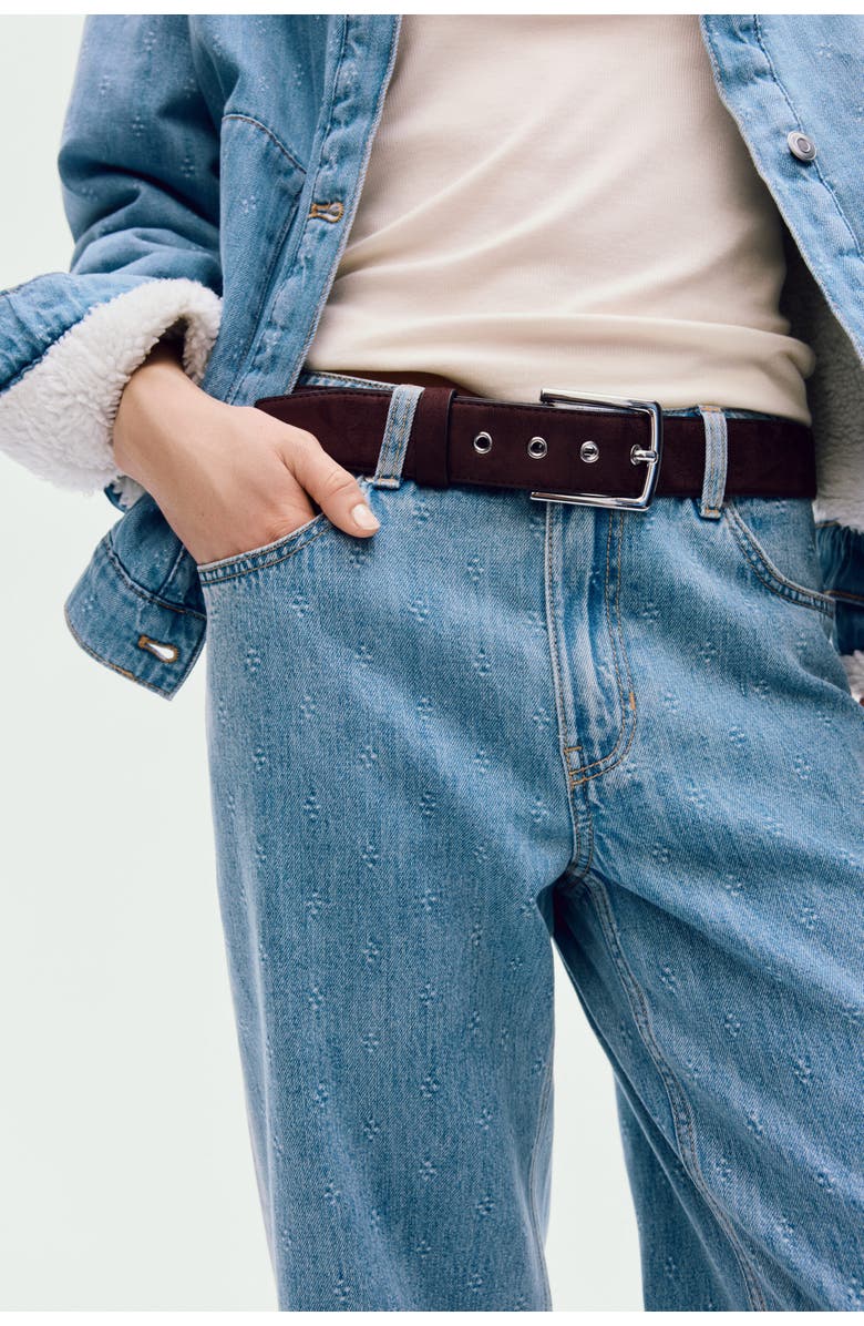 H&M Wide High Waist Jeans, Alternate, color, 