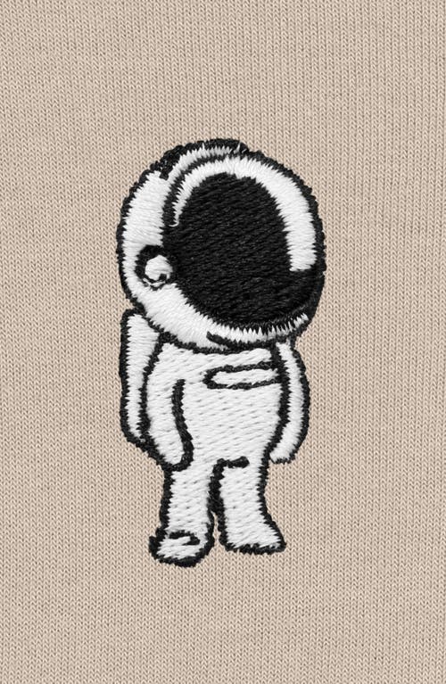 Dalix Astronautt Cropped Fleece Hoodie In Heather Dust
