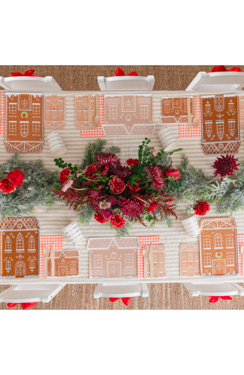 Daydream Society Baking Spirits Bright Tall Gingerbread House Christmas Guest Napkins, Alternate, color, Assorted Pre-Pack