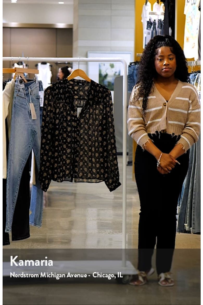 Monika Leaf Print Silk Button-Up Shirt video