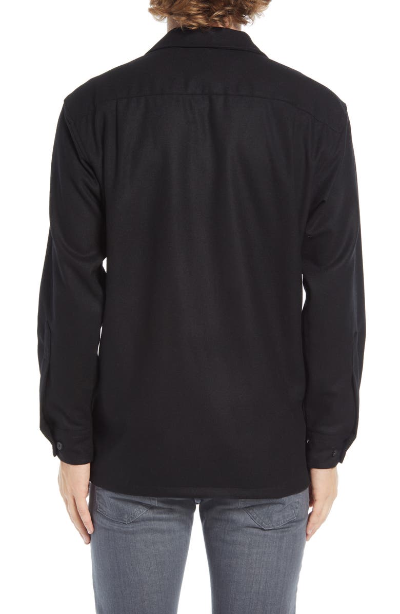 Pendleton Board Regular Fit Wool Shirt, Alternate, color, Black