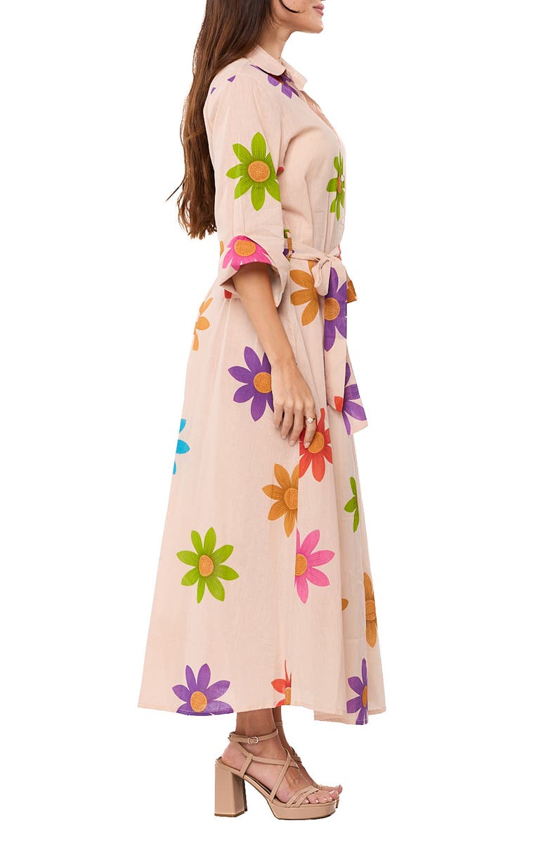 RANEES Cover-Up Maxi Shirtdress, Alternate, color, Beige