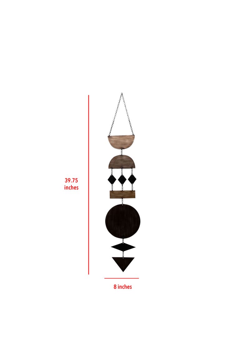 Geometric Metal Hanging Wall Décor, Alternate, color, Black