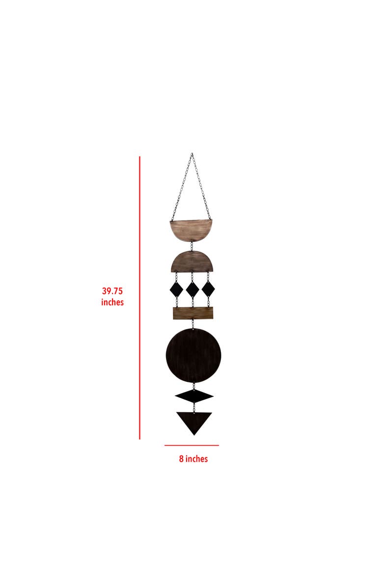 Foreside Home and Garden Geometric Metal Hanging Wall Décor, Alternate, color, Black