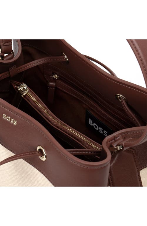 Hugo Boss Boss Liriel Canvas & Faux Leather Bucket Bag