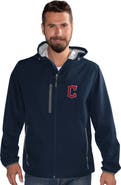 G-III SPORTS BY CARL BANKS Men's G-III Sports by Carl Banks  Navy Cleveland Guardians Double Play Hooded Lightweight Full-Zip Jacket