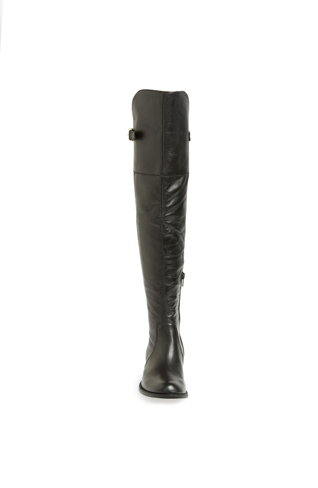 'Chiik' Knee High Boot, Alternate, color, BLACK LEATHER