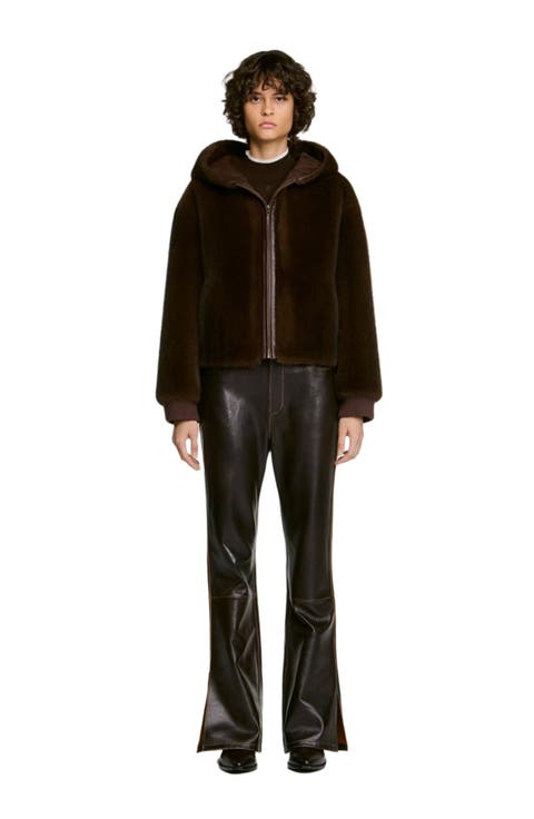 Faux Fur Coat With Hood