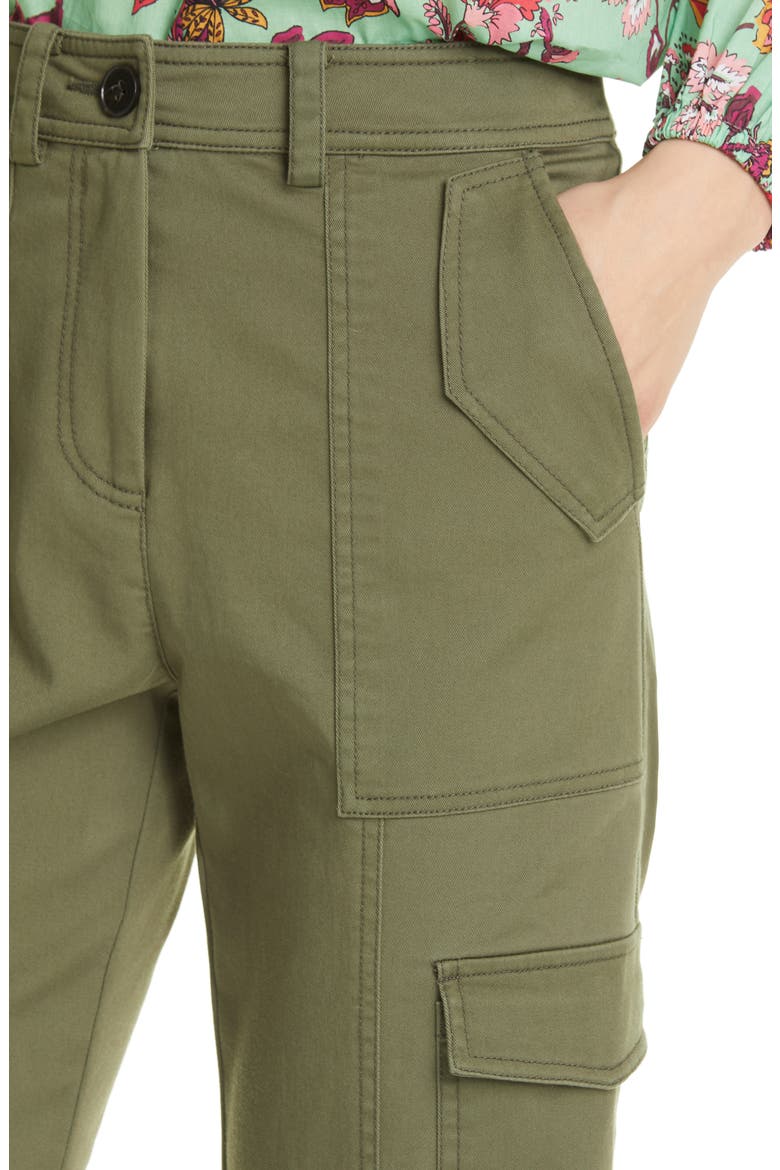 Elian Cotton Blend Utility Pants, Alternate, color, FATIGUE