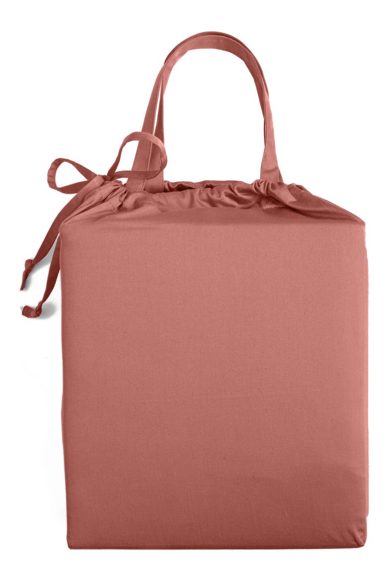 400 Thread Count Organic Cotton Sateen Sheet Set, Alternate, color, RUST KHAYA