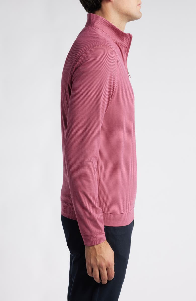 Scott Barber Microstripe Knit Quarter Zip Pullover, Alternate, color, 