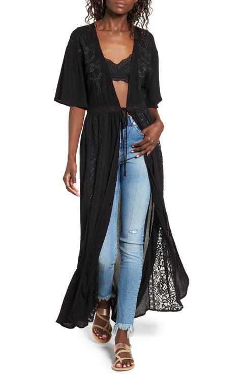 Lace Inset Duster