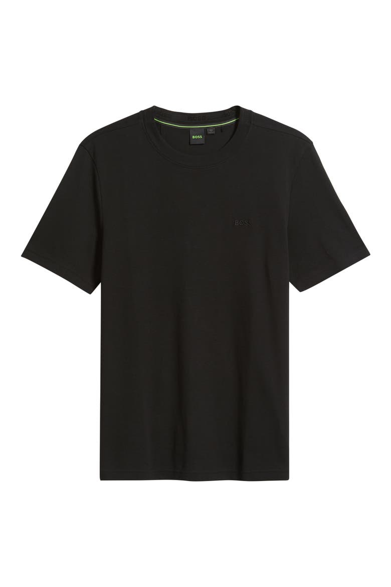 Taddy Cotton Piqué T-Shirt, Alternate, color, BLACK