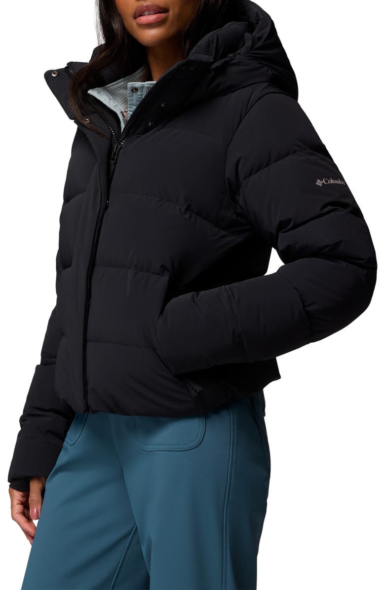 Columbia Amaze Puff Hooded Jacket, Alternate, color, Black