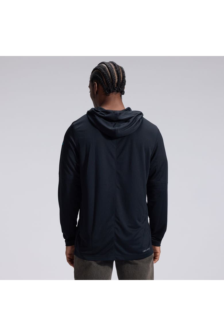Men's Nike  Black Jacksonville Jaguars 2026 Rivalries Collection Sideline Lightweight Hooded Long Sleeve Top, Alternate, color, Black