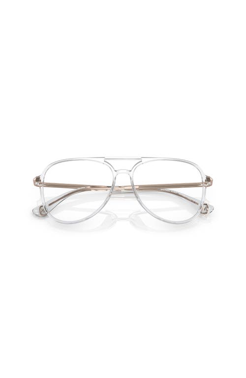 Michael Kors 56mm Pilot Optical Glasses In White