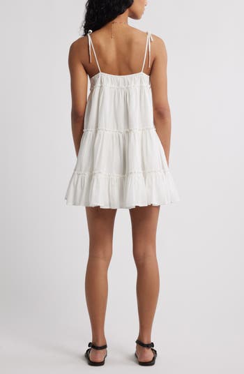 Tiered Cotton Minidress