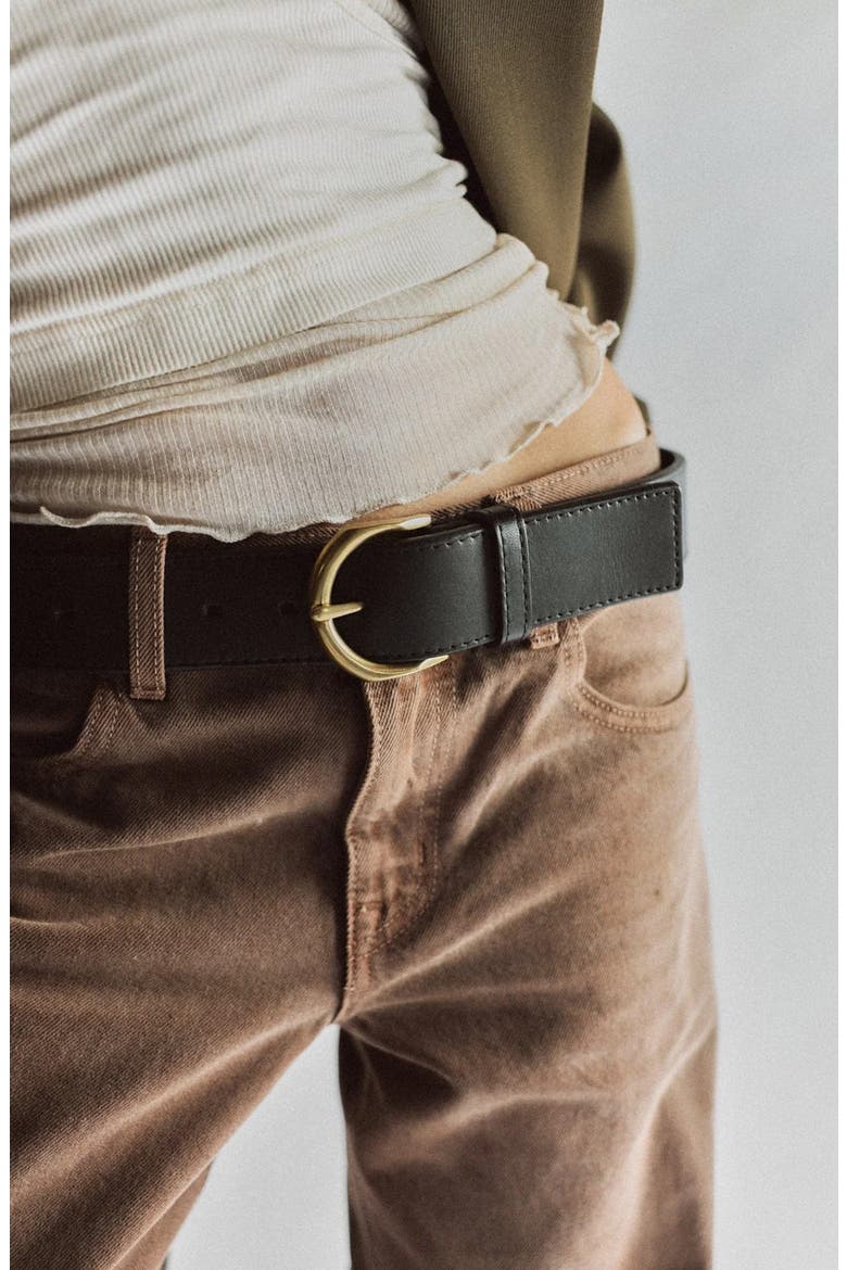 Cato Leather Belt, Alternate, color, BLACK