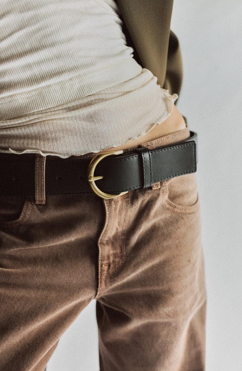 Janessa Leoné Cato Leather Belt, Alternate, color, Black