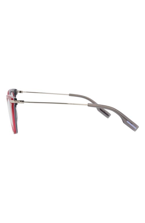 Alexander Mcqueen Mcqueen 52mm Cat Eye Optical Glasses In Violet Silver