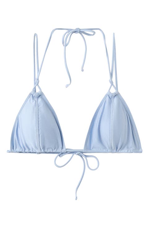 Seamed Knotted Triangle Bikini Top