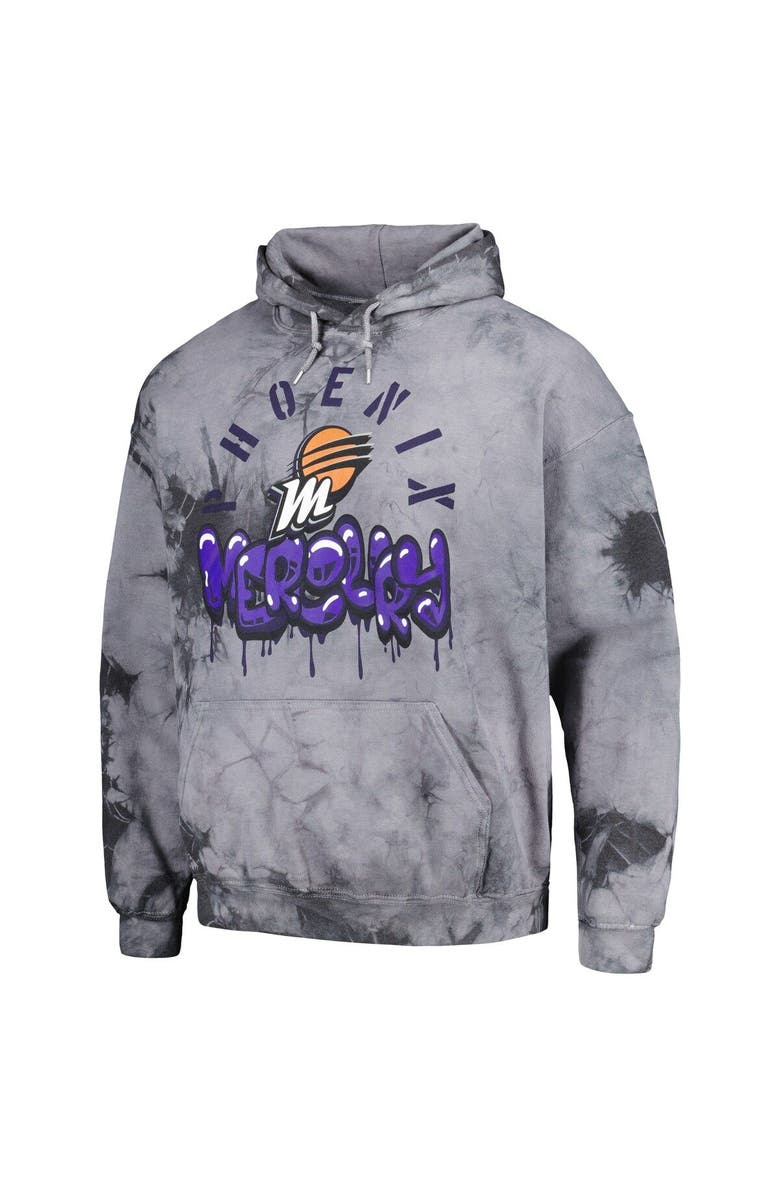 Stadium Essentials Unisex Stadium Essentials Charcoal Phoenix Mercury Street Art Dark Crystal Tie-Dye Washed Pullover Hoodie, Alternate, color, 