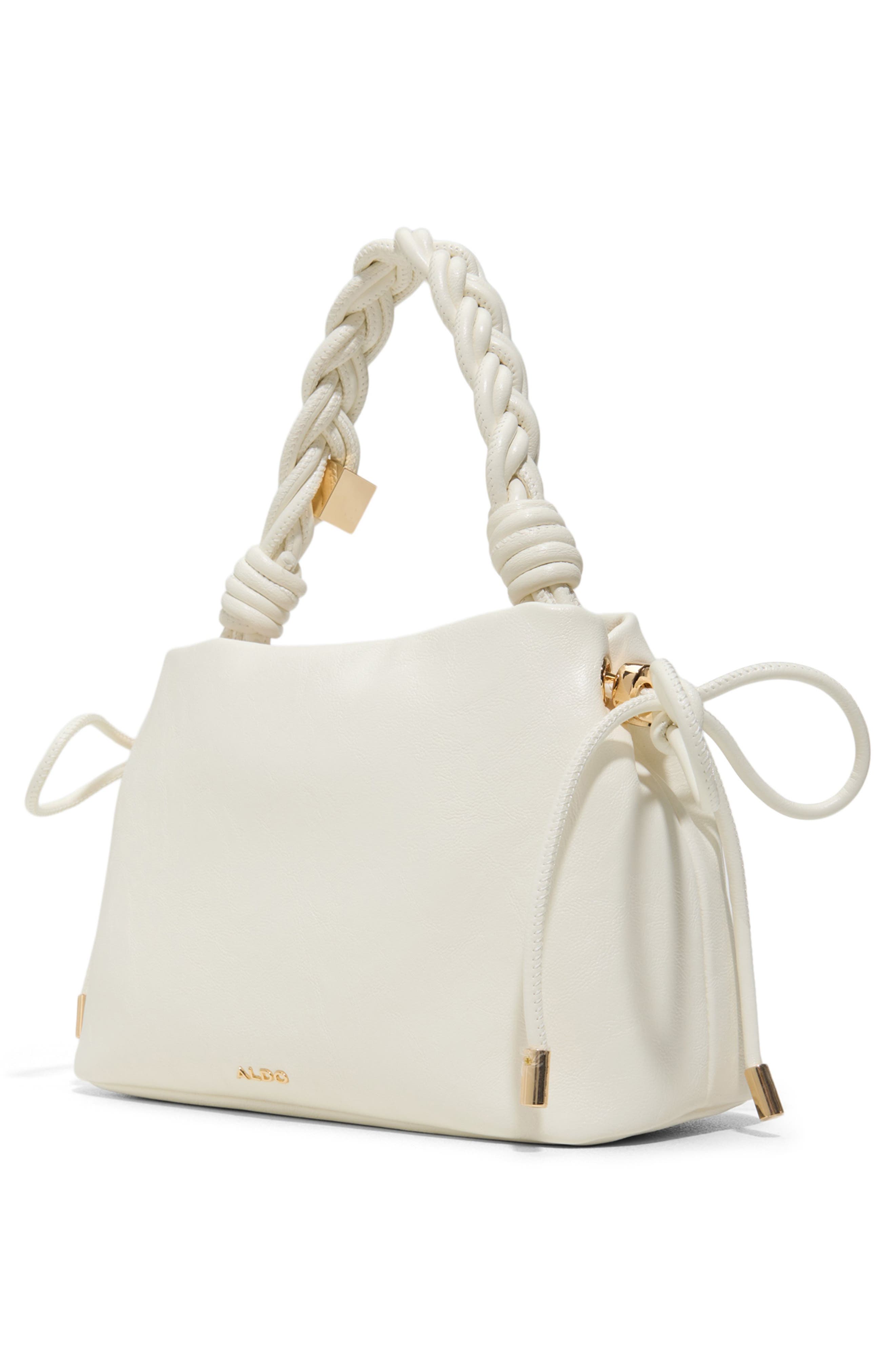ALDO Coralisee Faux Leather Top Handle Bag, Alternate, color, Cream