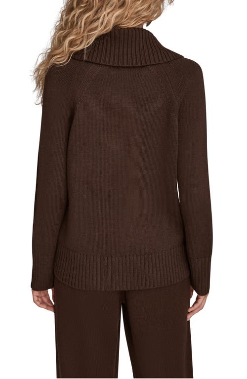 Donna Karan New York Asymmetric Zip Collar Sweater In Animal Print