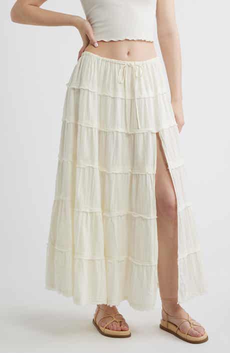 Nova Tiered Gauze Midi Skirt
