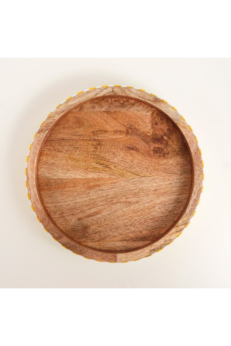 Nohar Mot Wood Tray Curated Decor, Alternate, color, Yellow
