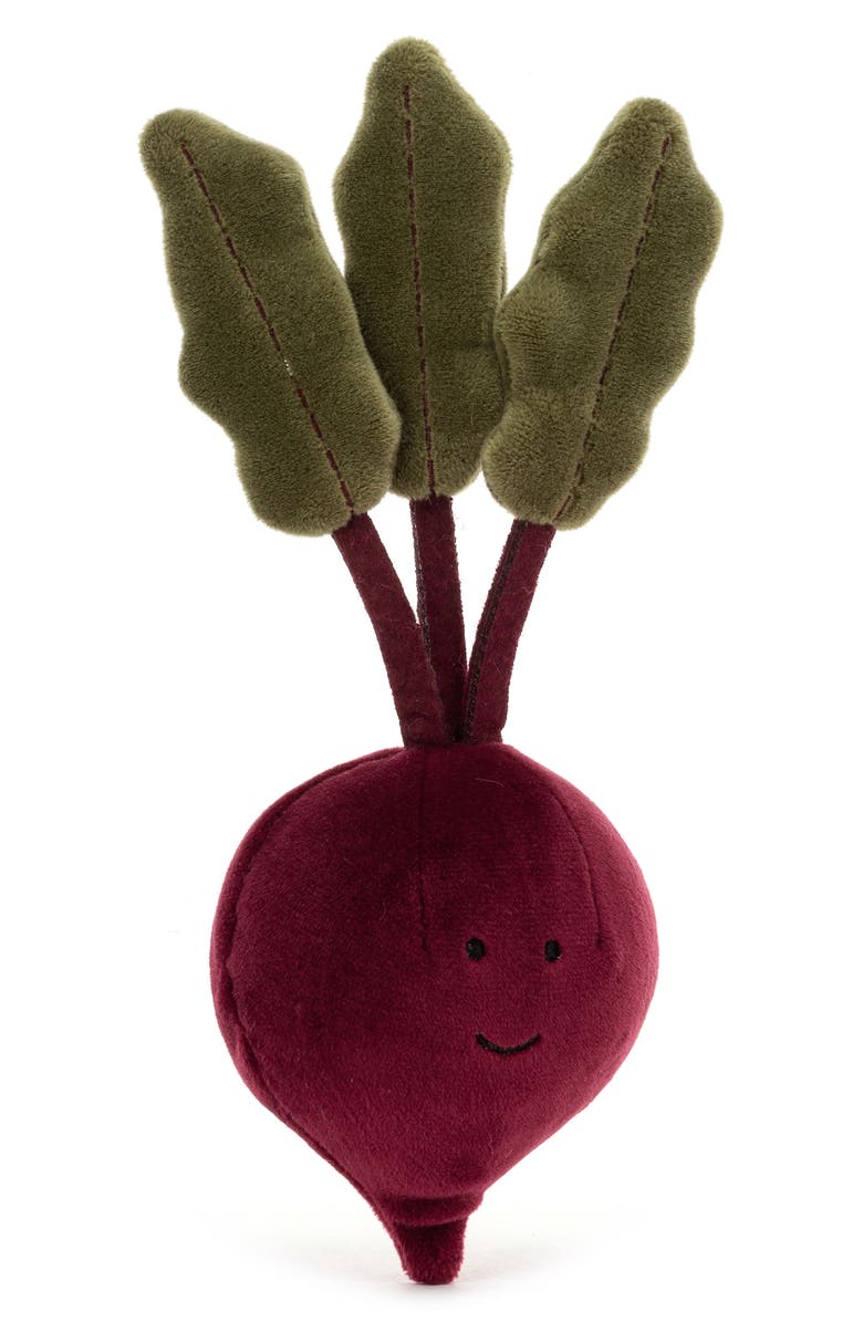 Jellycat Vivacious Vegetable Beetroot Plush Toy, Main, color,