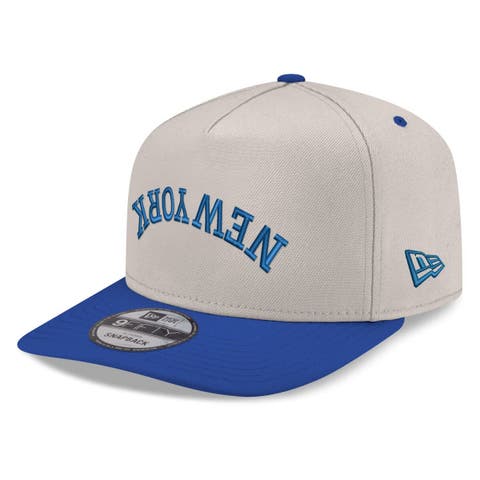 Men's New Era  Cream/Royal New York Mets Upside Down City Name A-Frame 9FIFTY Snapback Hat