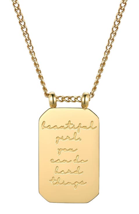 Beautiful Girl, You Can Do Hard Things - Necklace