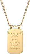 Mantra Beautiful Girl, You Can Do Hard Things - Necklace