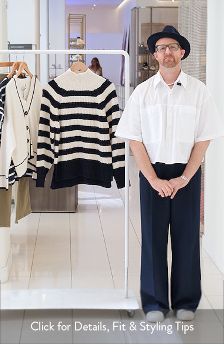 Silverdale Breton Stripe Funnel Neck Sweater, sales video thumbnail