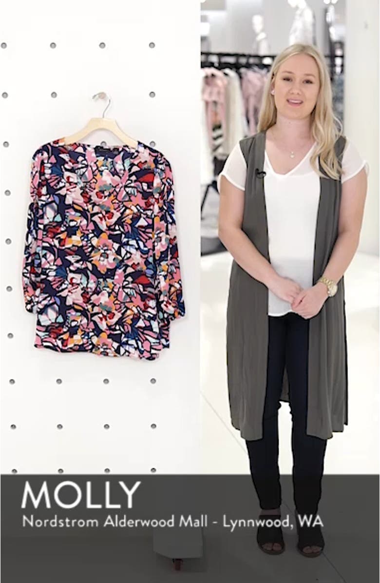 Blouson Sleeve Crepe Blouse, sales video thumbnail