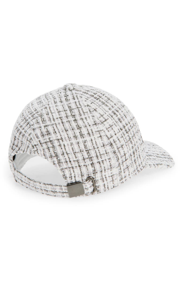Nordstrom Tweed Baseball Cap, Alternate, color, White/ Black