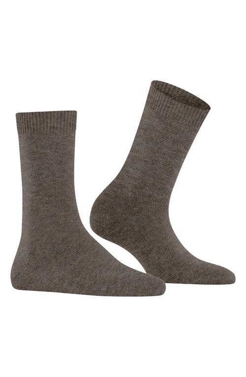 Falke Cosy Crew Socks In Brown