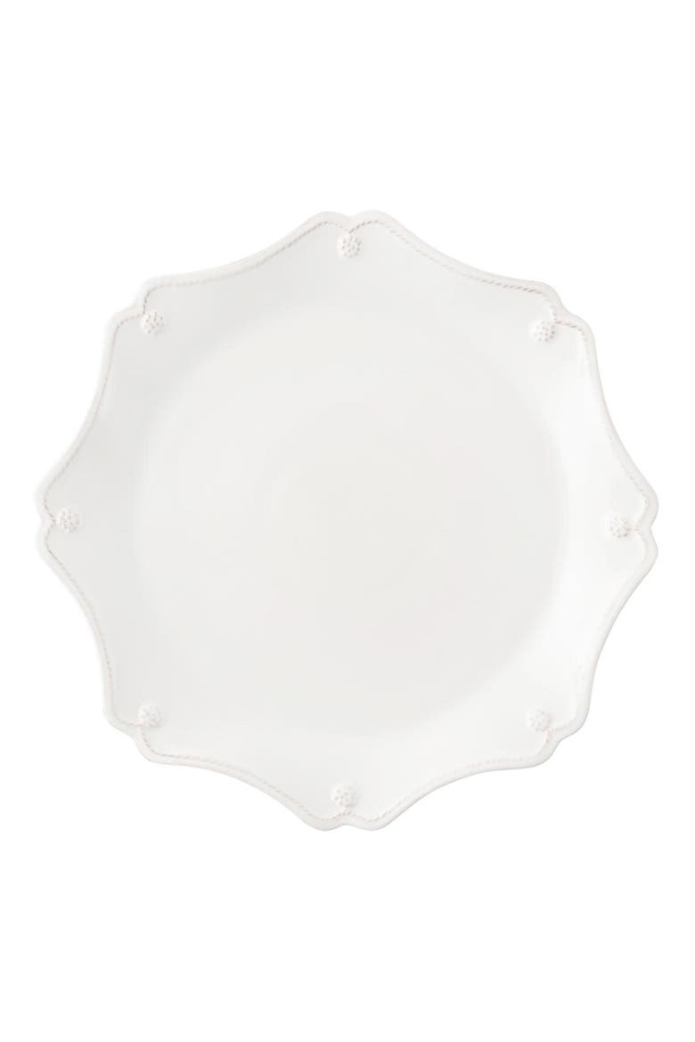 'Berry and Thread' Scallop Charger Plate, Main, color, WHITEWASH