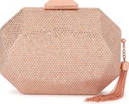 Olga Berg Hotfix Tassel Structured Clutch